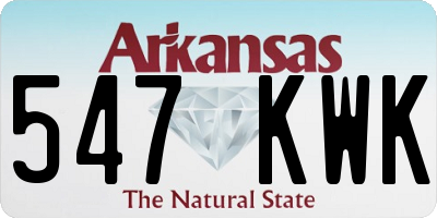 AR license plate 547KWK