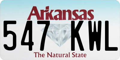 AR license plate 547KWL