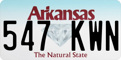 AR license plate 547KWN