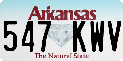 AR license plate 547KWV