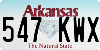AR license plate 547KWX