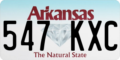 AR license plate 547KXC