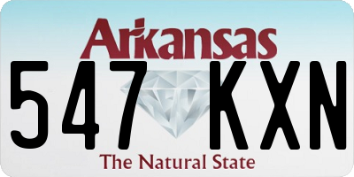 AR license plate 547KXN