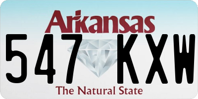 AR license plate 547KXW