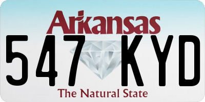 AR license plate 547KYD
