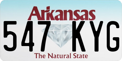 AR license plate 547KYG