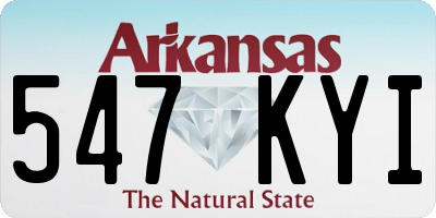 AR license plate 547KYI