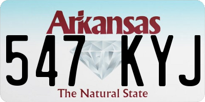 AR license plate 547KYJ