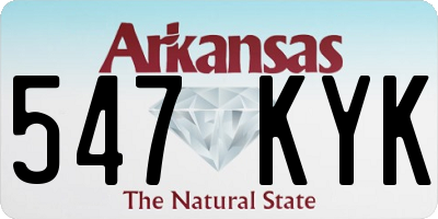 AR license plate 547KYK