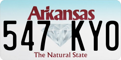 AR license plate 547KYO