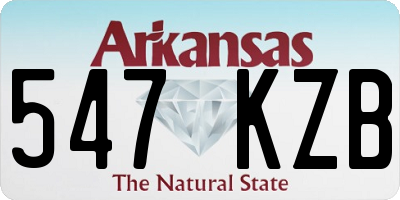 AR license plate 547KZB