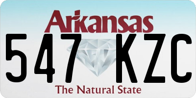 AR license plate 547KZC