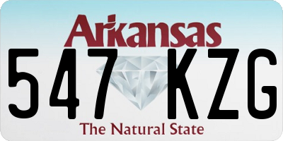 AR license plate 547KZG