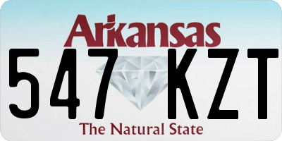 AR license plate 547KZT