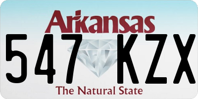AR license plate 547KZX
