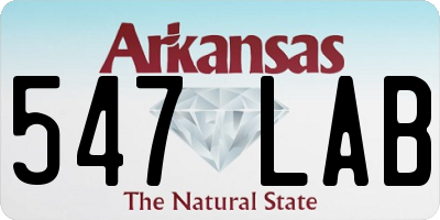 AR license plate 547LAB