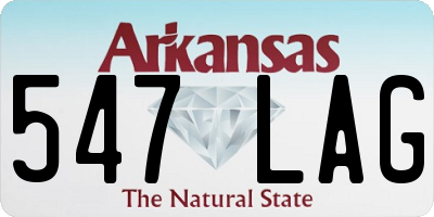 AR license plate 547LAG