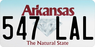 AR license plate 547LAL