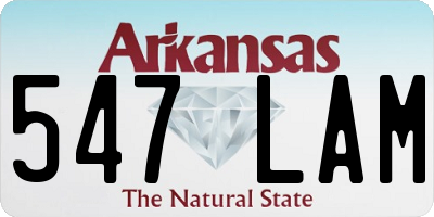 AR license plate 547LAM