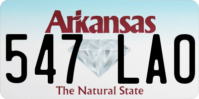 AR license plate 547LAO