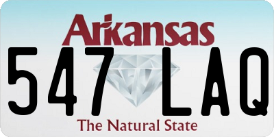 AR license plate 547LAQ