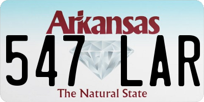 AR license plate 547LAR