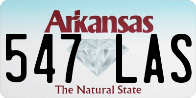 AR license plate 547LAS