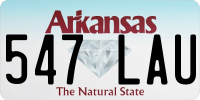 AR license plate 547LAU