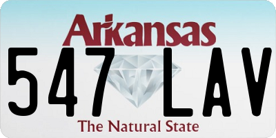 AR license plate 547LAV