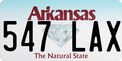 AR license plate 547LAX