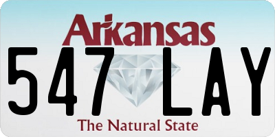 AR license plate 547LAY