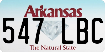 AR license plate 547LBC