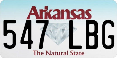 AR license plate 547LBG