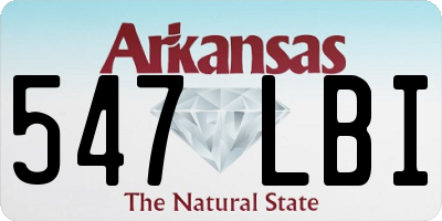 AR license plate 547LBI