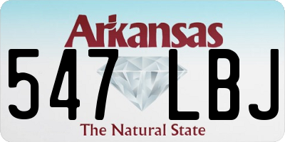 AR license plate 547LBJ