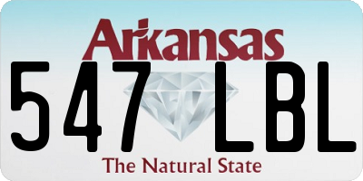 AR license plate 547LBL
