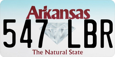 AR license plate 547LBR