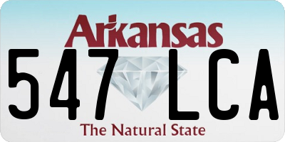 AR license plate 547LCA
