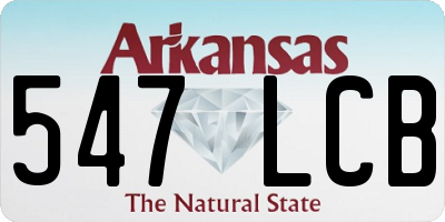 AR license plate 547LCB