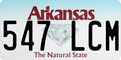 AR license plate 547LCM