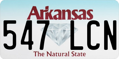 AR license plate 547LCN
