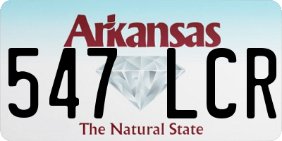 AR license plate 547LCR