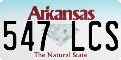 AR license plate 547LCS