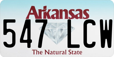 AR license plate 547LCW
