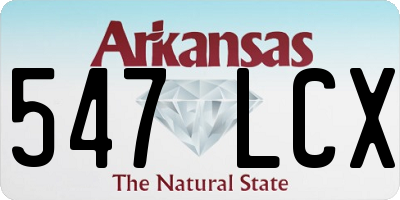 AR license plate 547LCX