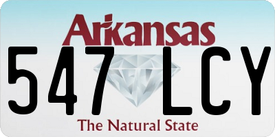 AR license plate 547LCY