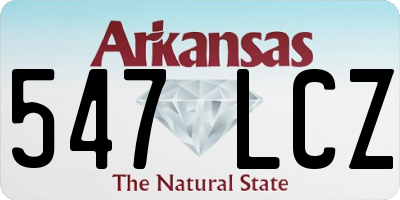 AR license plate 547LCZ