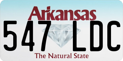 AR license plate 547LDC