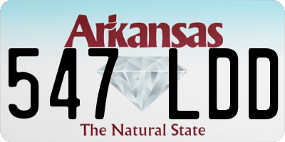 AR license plate 547LDD