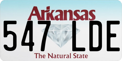 AR license plate 547LDE